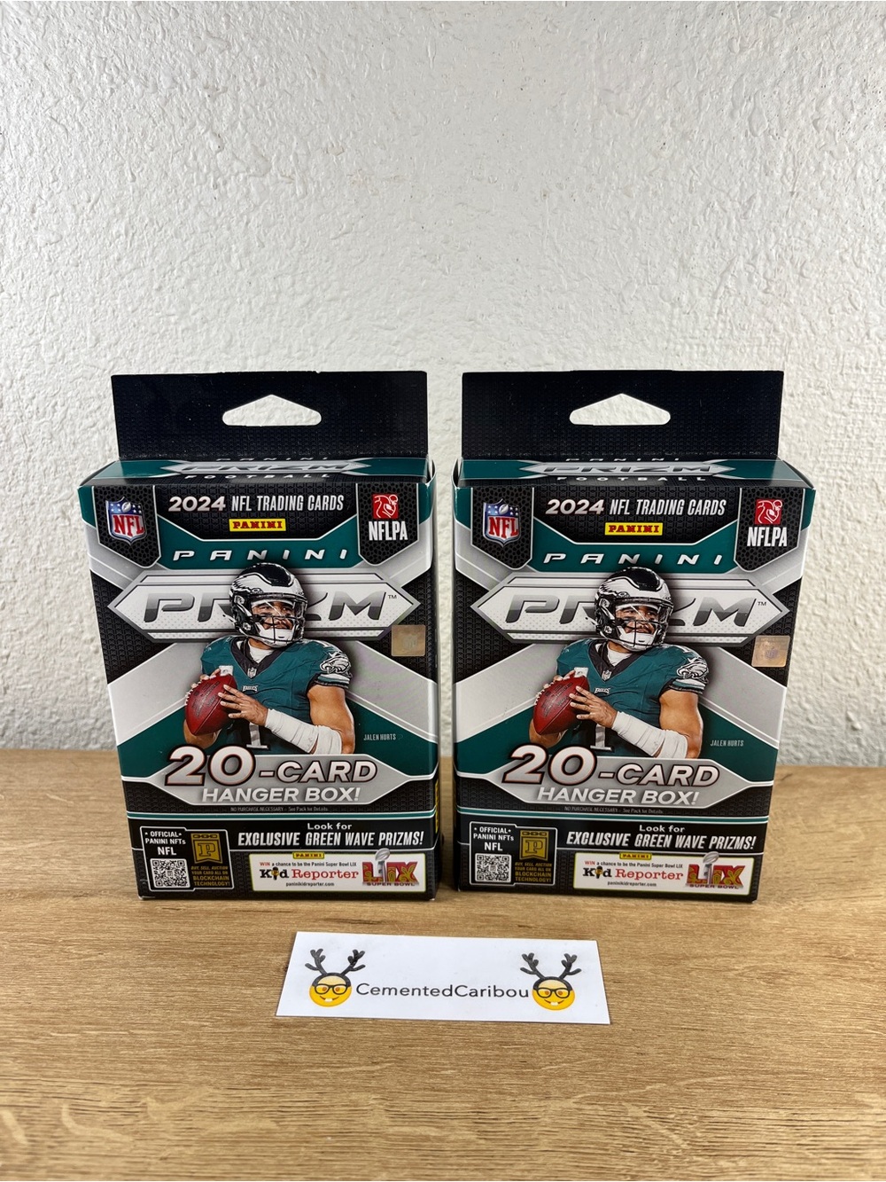 2024 Panini Prizm NFL Football Hanger Box (Green Wave Prizms) Lot x2 SEALED